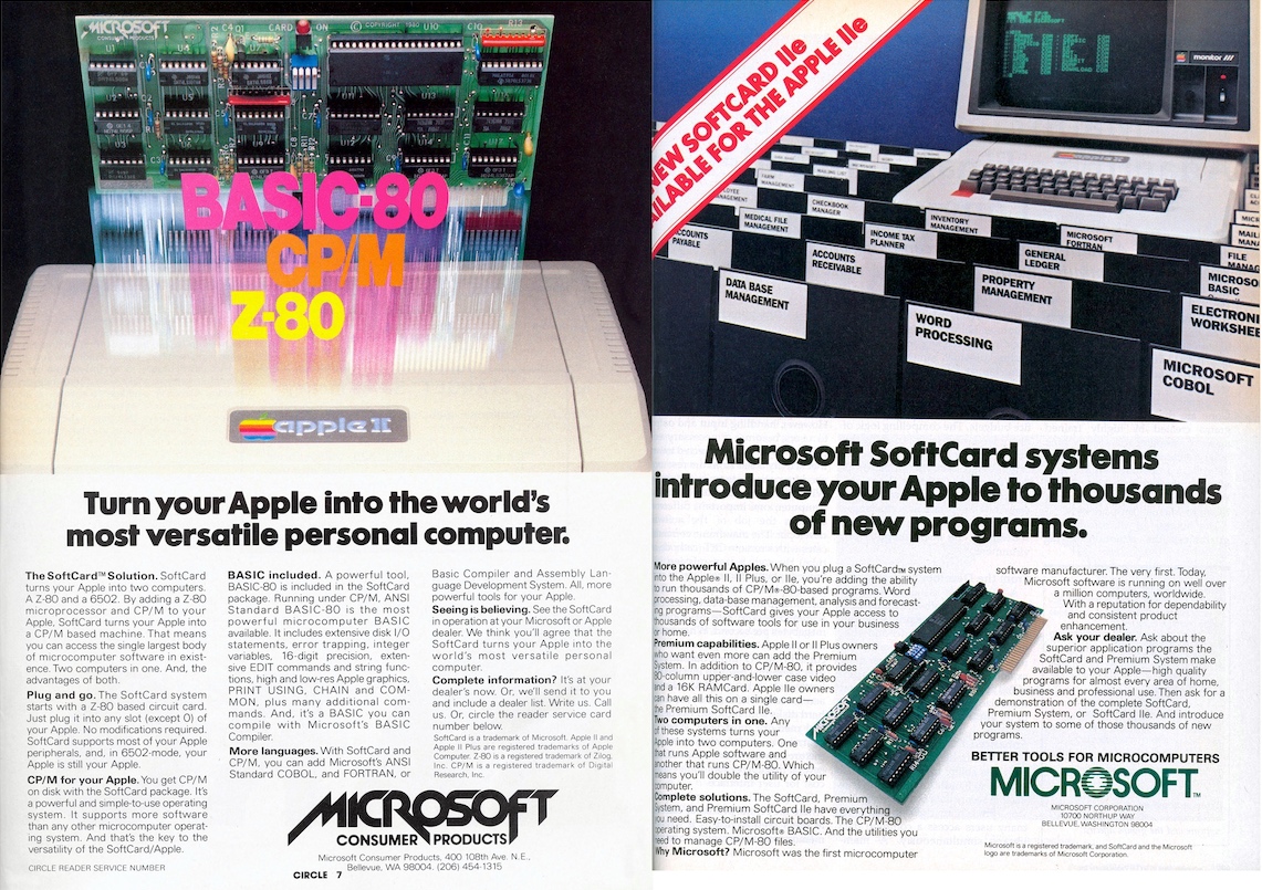 Z-80 Softcard Magazine Ads (1980)